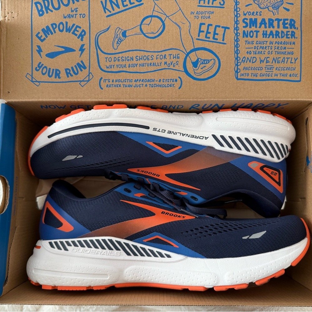 Brooks Adrenaline GTS 23 in Blue and Orange